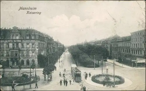 Ansichtskarte Mannheim Kaiserring 1906