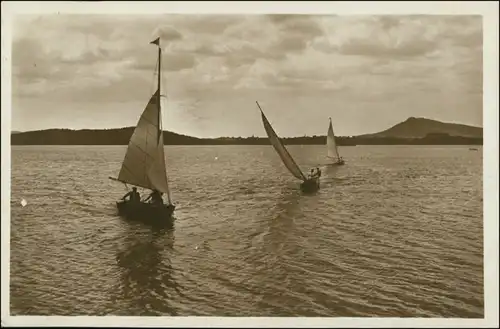 Thammühl-Hirschberg am See Staré Splavy Doksy Segelboote auf dem See 1931