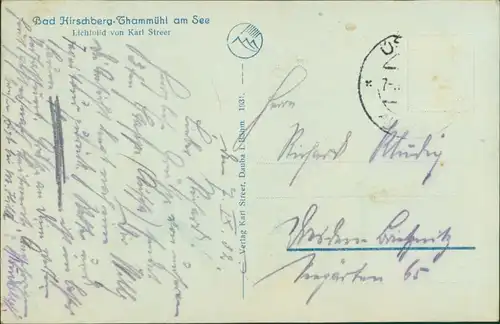 Thammühl-Hirschberg am See Staré Splavy Doksy Segelboote auf dem See 1931