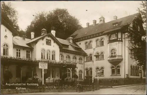 Ansichtskarte Liegau-Augustusbad-Radeberg Kurhaus - Fotokarte 1929