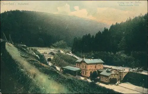 Ansichtskarte Oberhof (Thüringen) Partie am Bahnhof 1901
