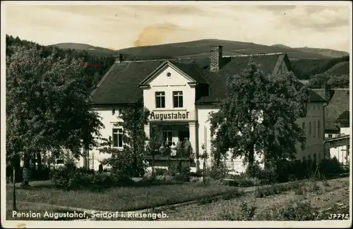 Postcard Seidorf Sosnówka Pension Augustahof 1932