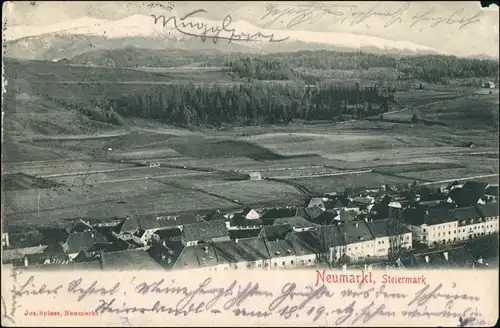 Ansichtskarte Neumarkt in der Steiermark Blick auf die Stadt 1904