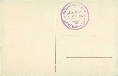 Ansichtskarte Binz (Rügen) Bewegte See Stempel Salondampfer Hertha 1925