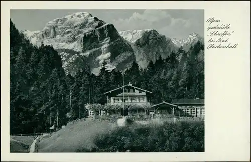 Ansichtskarte Bad Reichenhall Gaststätte Schroffen 1930