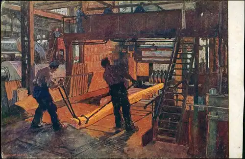 Ansichtskarte  Walzwerk - Künstlerkarte 1913