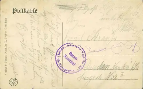 Postcard Graudenz Grudziądz Weichselpartie 1915