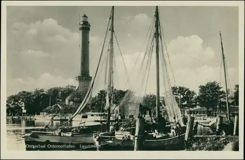 Osternothafen (Ostswine)-Swinemünde Warszów Świnoujście Leuchtturm, Hafen 1929