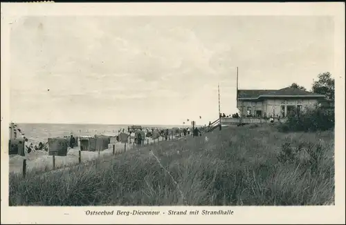 Postcard Berg Dievenow Dziwnów Strandhalle 1927