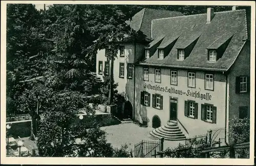 Ansichtskarte Heidelberg Hotel Restaurant Hirschgasse 1939