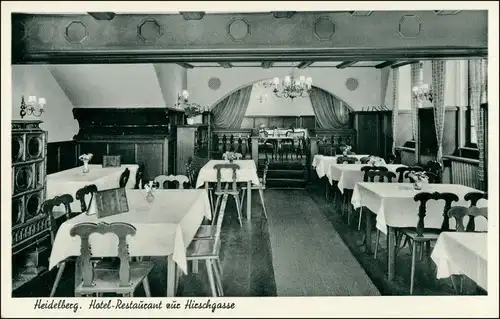 Ansichtskarte Heidelberg Restaurant zur Hirschgasse - Saal 1938