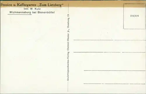 Ansichtskarte Biennenbüttel (Lk Uelzen) 3 Bild Pension Lietzberg 1940