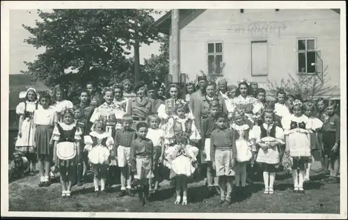 .Tschechien Kinder und Frauen in Tracht Tschechien Ceska 1938 Privatfoto