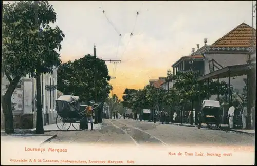 Postcard Maputo (Lourenço Marques) Rue de Dom Luis Mozambique 1908