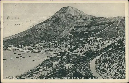 Postcard Simon’s Town Simonstad Stadt 1927