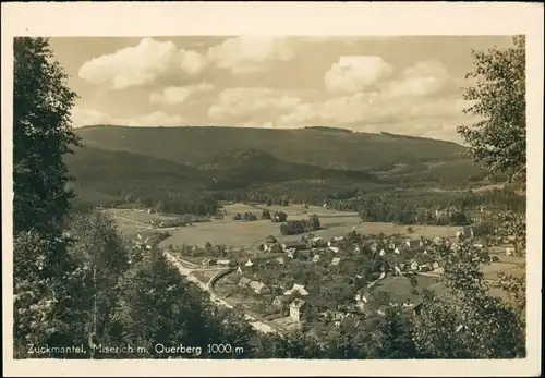 Postcard Zuckmantel Zlaté Hory Stadtblick 1930