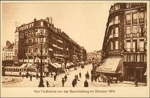 CPA Lille Rue Faidherbe vor der Beschiessung 1915