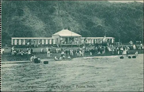 Postcard Maputo (Lourenço Marques) Pavillon am Strand 1918