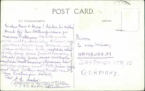 Postcard Kapstadt Kaapstad Luftbild Peninsula 1955