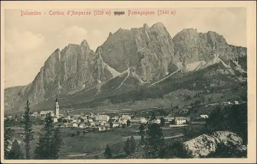 Cartoline Cortina d´Ampezzo Partie an der Stadt 1917