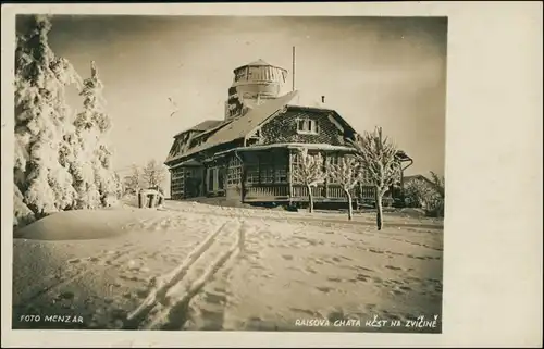 Königinhof an der Elbe Dvůr Králové nad Labem Baude im Winter 1934