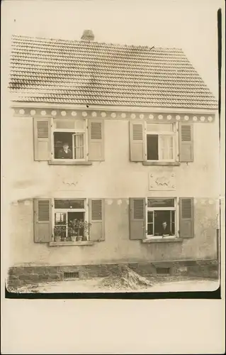 Heppenheim an der Wiese-Worms Partie am Haus - Privatfotokarte 1925 Privatfoto