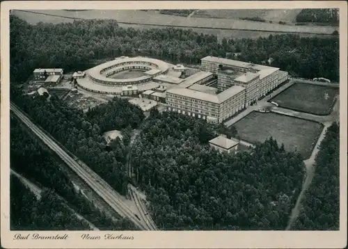 Ansichtskarte Bad Bramstedt Luftbild, Neues Kurhaus aus dem Flugzeug 1934