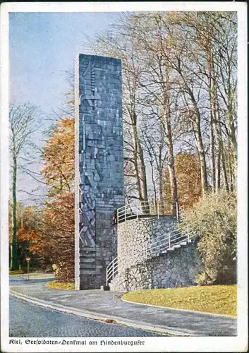 Ansichtskarte Kiel Seesoldaten Denkmal Hindenburgufer 1938