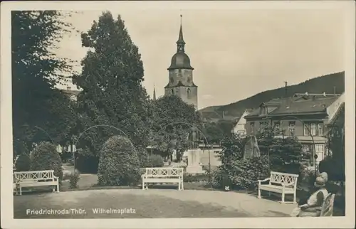 Ansichtskarte Friedrichroda Wilhelmsplatz 1932