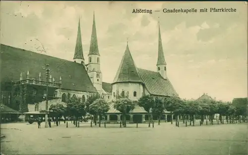 Ansichtskarte Altötting Kapellenplatz Gnadenkapelle 1925