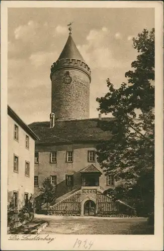 Ansichtskarte Seitenroda Die Leuchtenburg - Im Burghof 1924