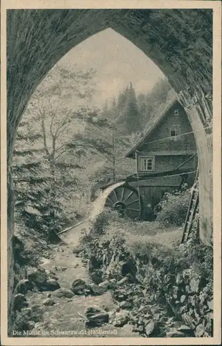 Ansichtskarte Hirschsprung-Breitnau Höllental Schwarzwald Wassermühle 1955