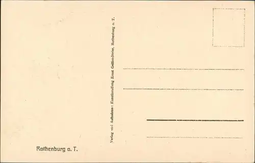 Ansichtskarte Rothenburg ob der Tauber Straßenpartie - Kobolzellertor 1928