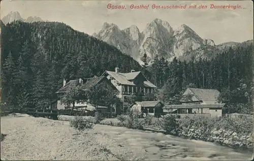 Ansichtskarte Gosau Gasthof Gosauschmied 1907