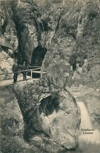 Almbachklamm-Marktschellenberg Schellenberg Markt Almbachklamm Wanderer 1918