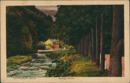 Ansichtskarte Sayn-Bendorf (Rhein) Quengs Mühle 1922
