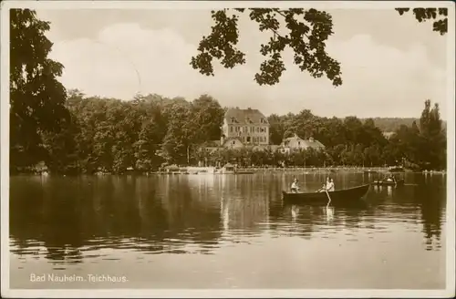 Ansichtskarte Bad Nauheim Parkanlagen - Teichhaus 1929