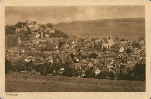 Ansichtskarte Kronach Blick auf die Stadt 1928