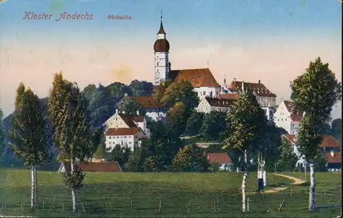 Ansichtskarte Andechs Partie am Koster (Briefmarke Ziffern) 1922