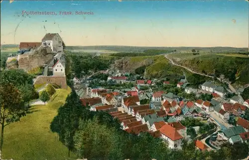 Ansichtskarte Pottenstein Stadtpartie 1913
