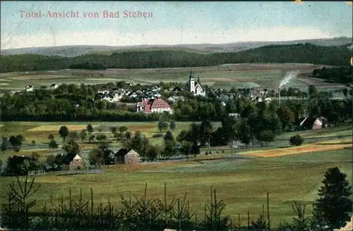 Ansichtskarte Bad Steben Partie an der Stadt 1915