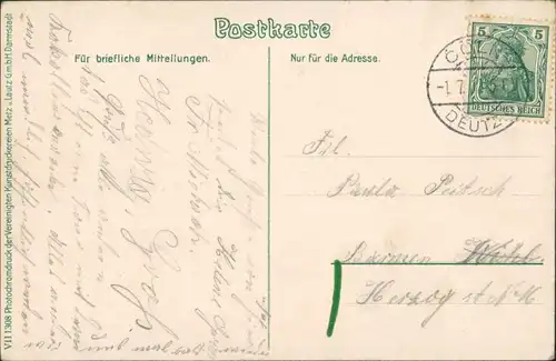 Ansichtskarte Rolandseck-Remagen Stadtpartie 1913