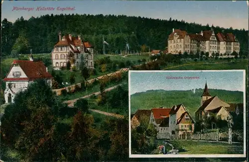 Ansichtskarte Engelthal-Henfenfeld 2 Bild (Nürnberg Heilstätten) 1917