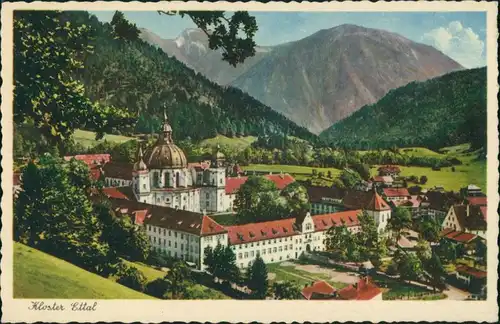 Ansichtskarte Ettal Kloster 1935