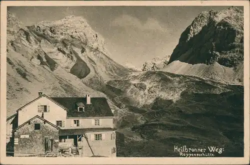 Ansichtskarte Oberstdorf (Allgäu) Rappenseehütte Heilbronner See 1935