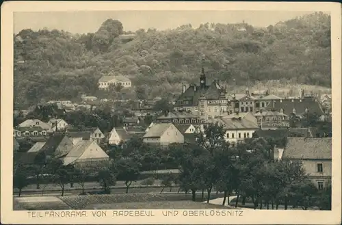 Ansichtskarte Oberlößnitz-Radebeul Teilansicht 1922