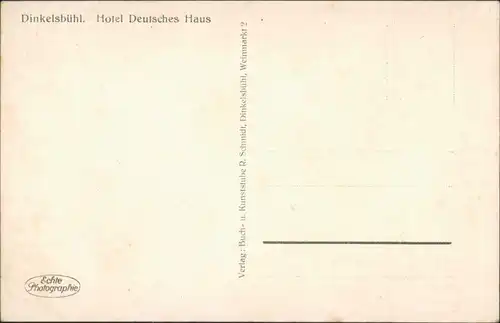 Dinkelsbühl Strassen Partie am Hotel Deutsches Haus, Fachwerk-Gebäude 1940