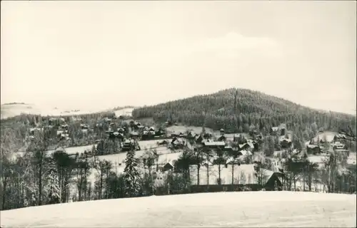 Bärenfels (Erzgebirge)-Altenberg  Panorama-Ansicht  Denkmal auf d. Ort 1962