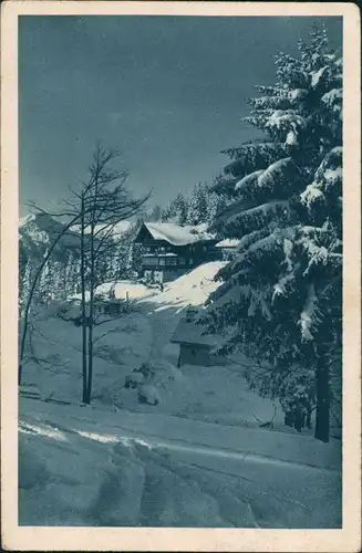 Bayrischzell Berggasthof ob. Sudelfeld, verschneit im Winter 1927