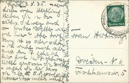 Hinterzarten Panorama-Ansicht Vogelschau-Perspektive des Ortes 1935